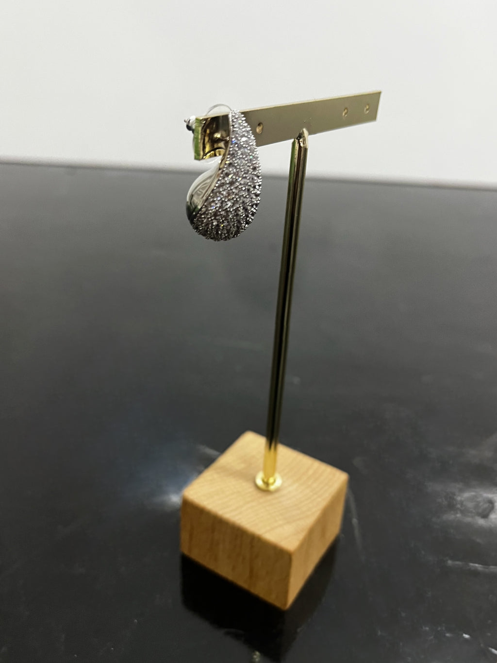 Orecchini GOCCIA pavé silver